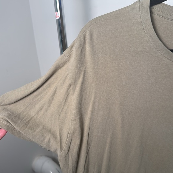 Brave Soul Tan/Stone Short Sleeve Tee Soft Casual Basic Size Large - Picture 2 of 7